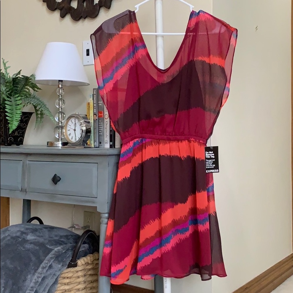 Summer Dress Lightweight Summer Mini Tie Dyed Like Dress